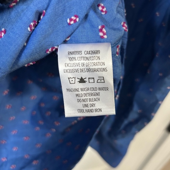 Robert Graham Classic Fit Blue Patterned Men's Button Up Cotton Dress Shirt - Picture 3 of 7